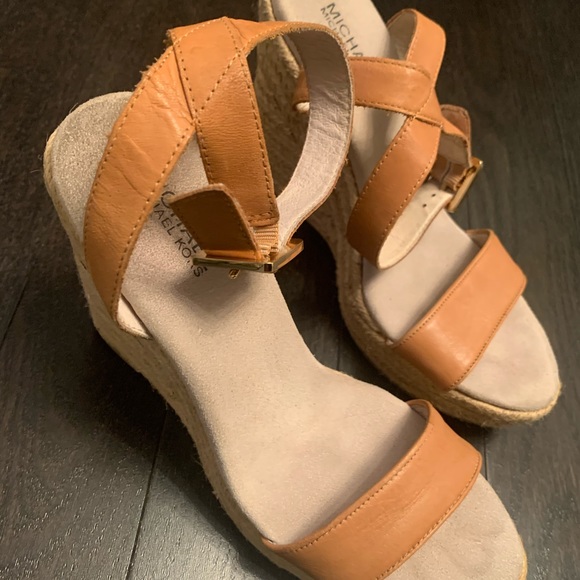 Leather Espadrille Wedge Sandal - MICHAEL KORS - Picture 2 of 3